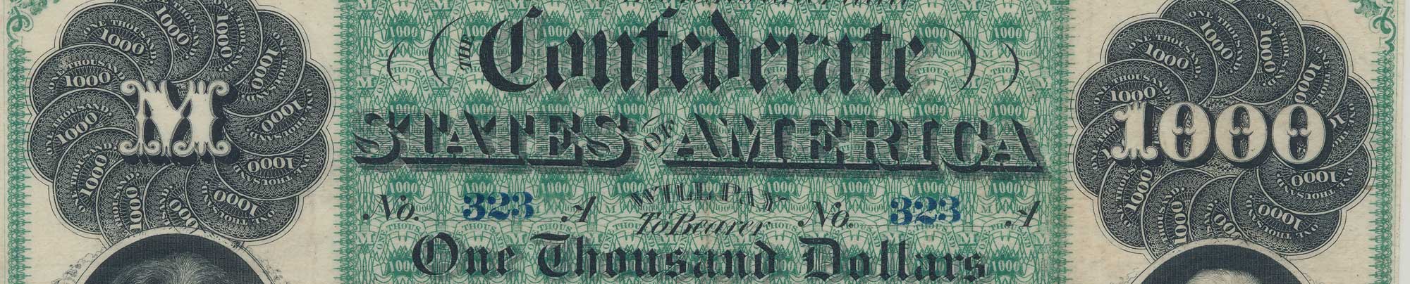 Confederate one thousand dollar bill